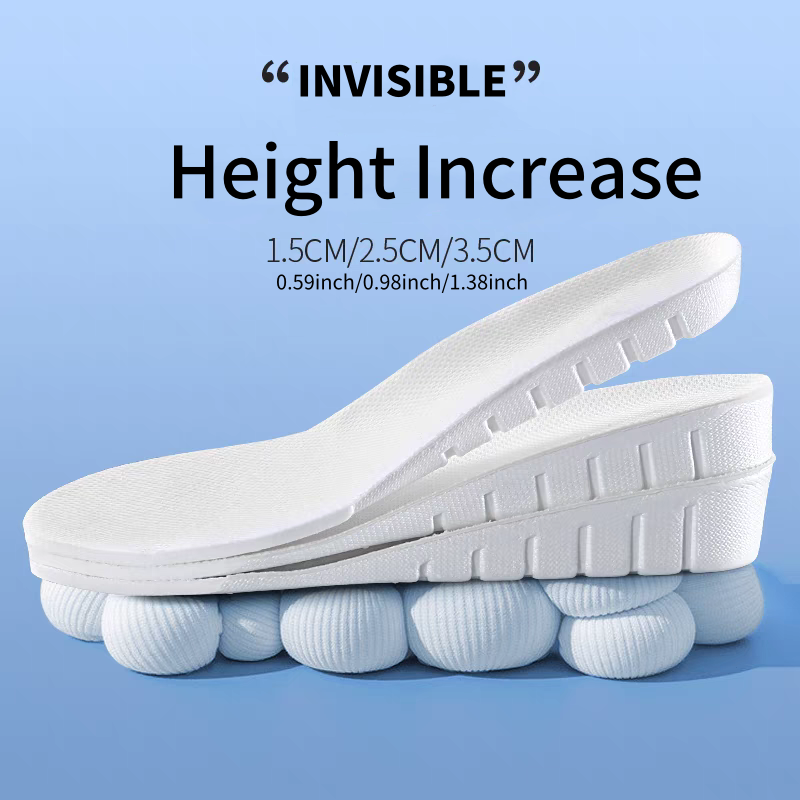 Men'S Shoes To Increase Height - 1 Pair New 1.5-3.5cm White Invisible