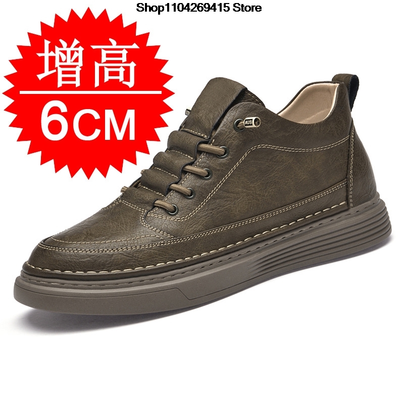 Men Shoes Oxford - Men Internal Height Increasing Oxford Shoes