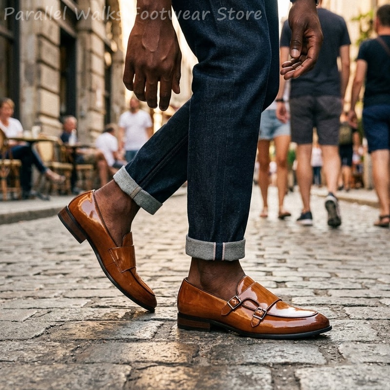 Men Double Buckle Loafers Vint - Men Shoes Oxford review and price