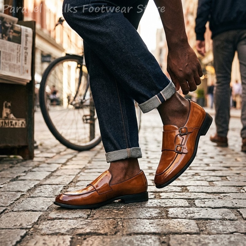 Men Double Buckle Loafers Vint - Men Shoes Oxford review and price