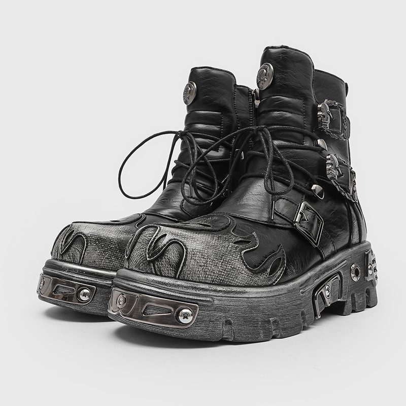 Punk Style Retro Cool Skull Fl - Men'S Shoes To Increase Height review and price