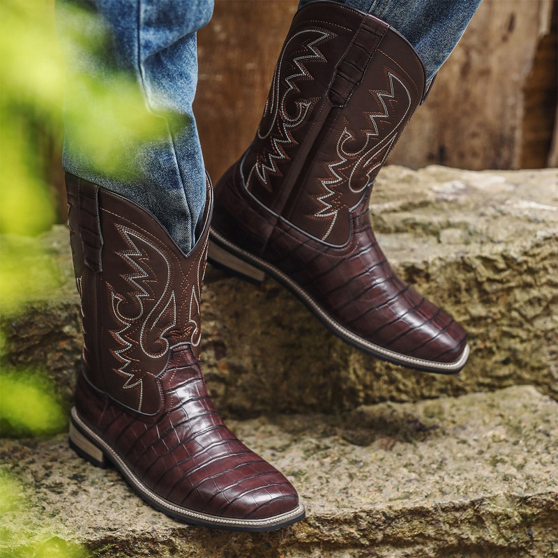 Mens Boots Crocodile Pattern H - Men'S Shoes Wide Width review and price
