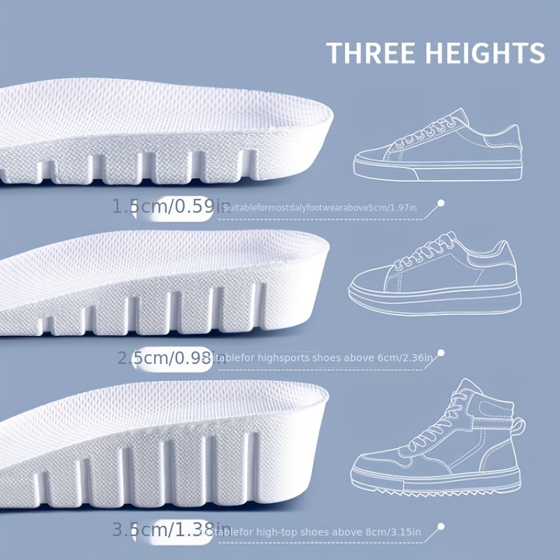 1 Pair New 1.5-3.5cm White Inv - Men'S Shoes To Increase Height review and price