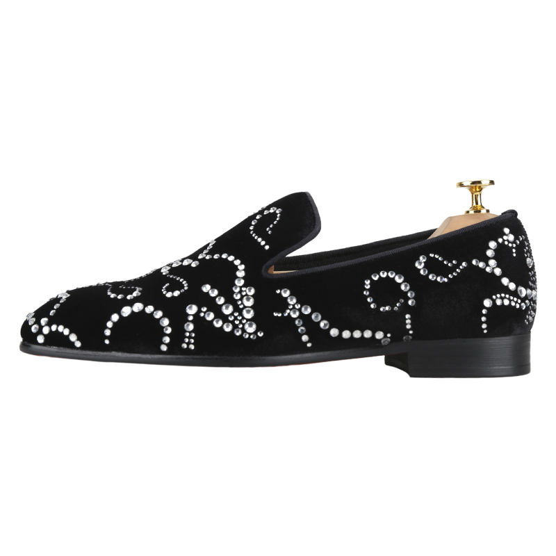 Piergitar Black Velvet And Oct - Men Shoes Red Bottom review and price