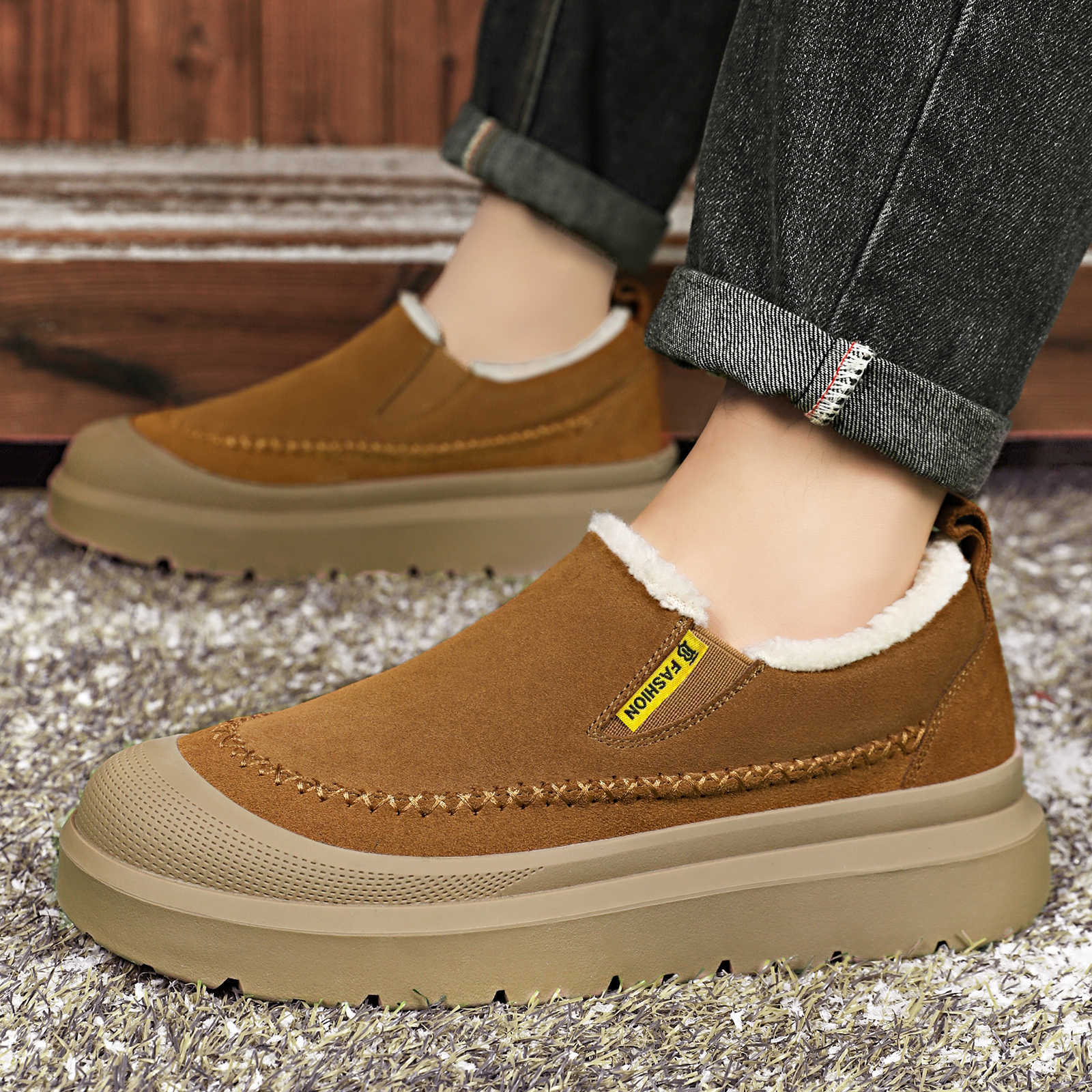 Winter Men's Ankle Boots Thick - Men'S Shoes To Increase Height review and price